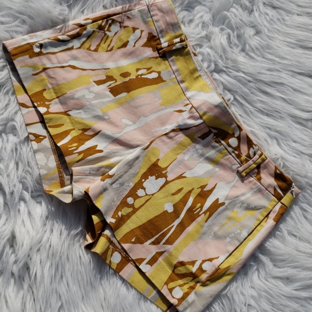 J Crew Stretch Shorts in Mustard Yellow, White, Khaki Gray, Brown & Blush Pink